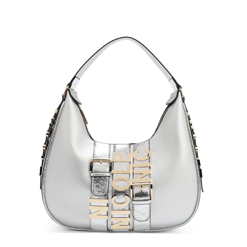 CALISTA BOLSO DE HOMBRO GRANDE (PLATEADO)