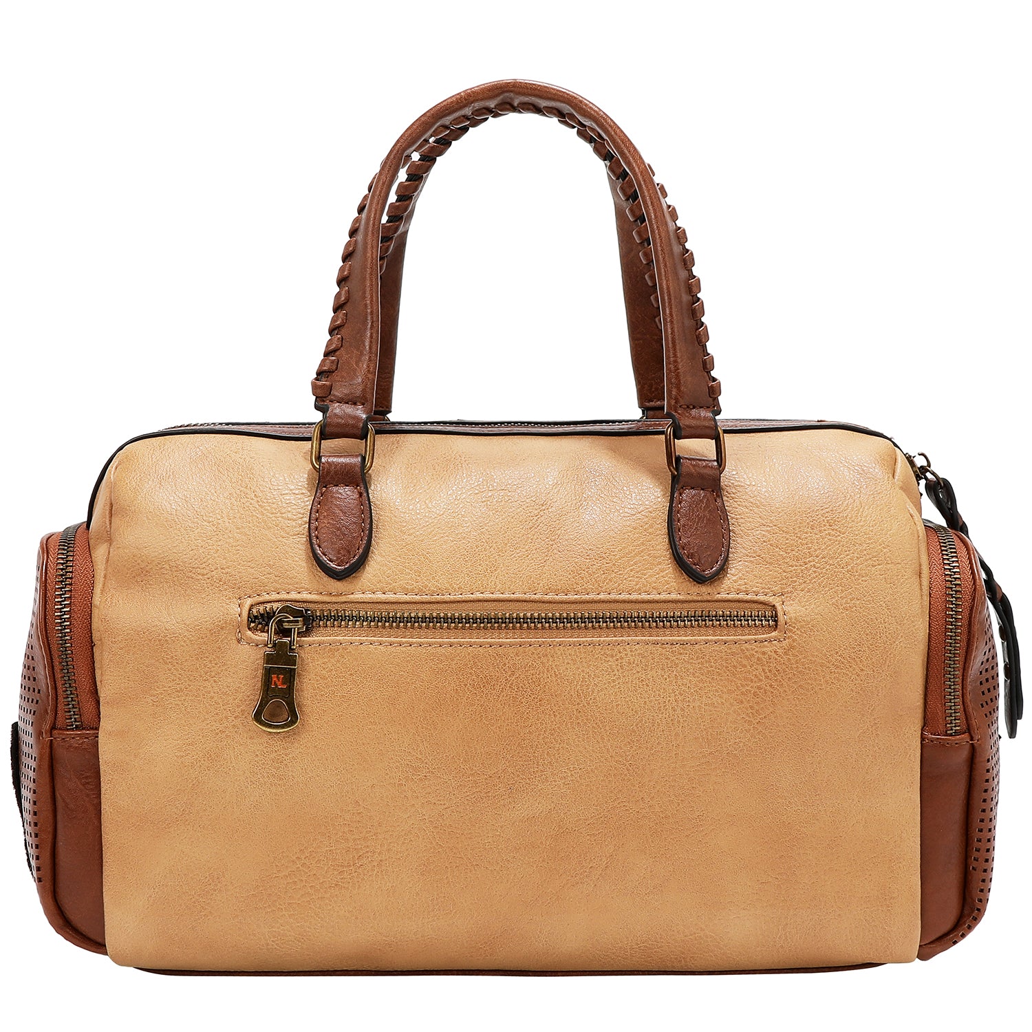 BOLSO VINTAGE BOSTON CON PARCHE (MARRON)