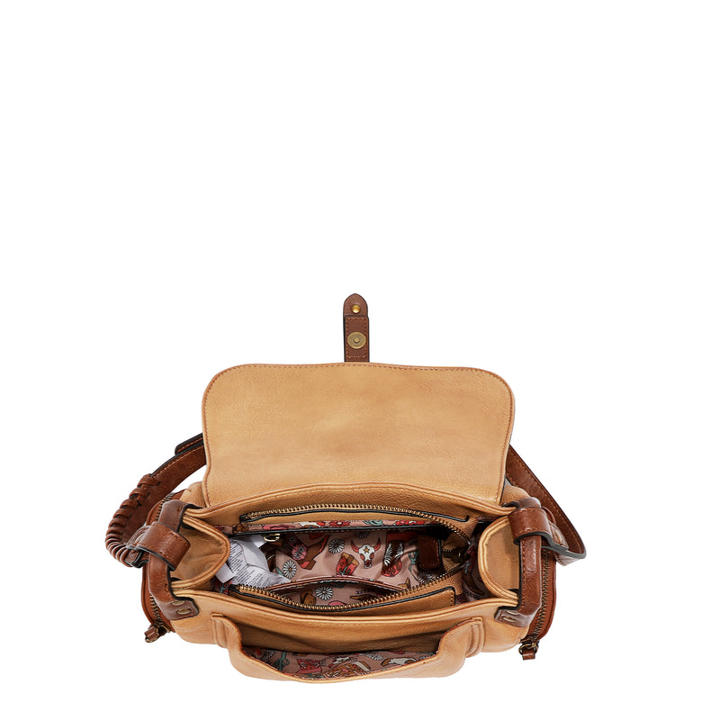 BOLSO DE HOMBRO VINTAGE CON PARCHE (OLIVA)