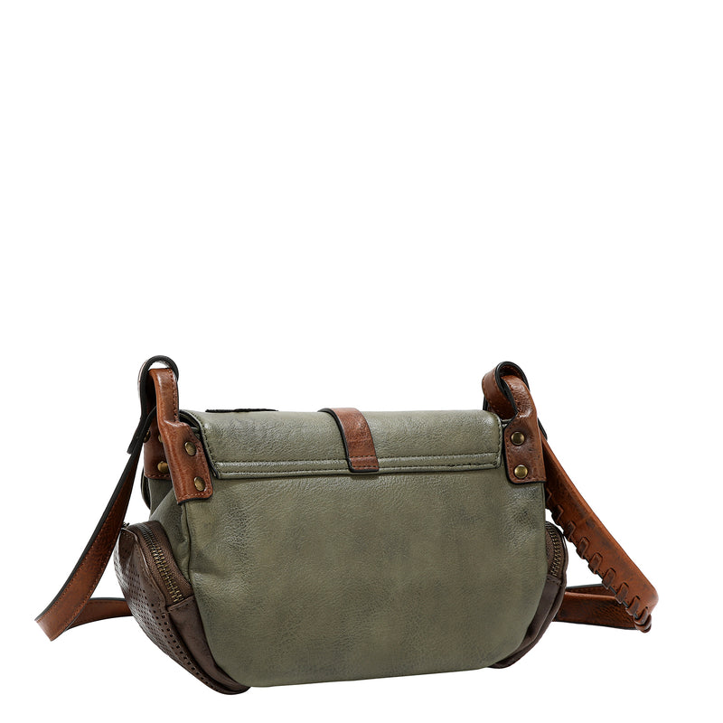 BOLSO DE HOMBRO VINTAGE CON PARCHE (OLIVA)