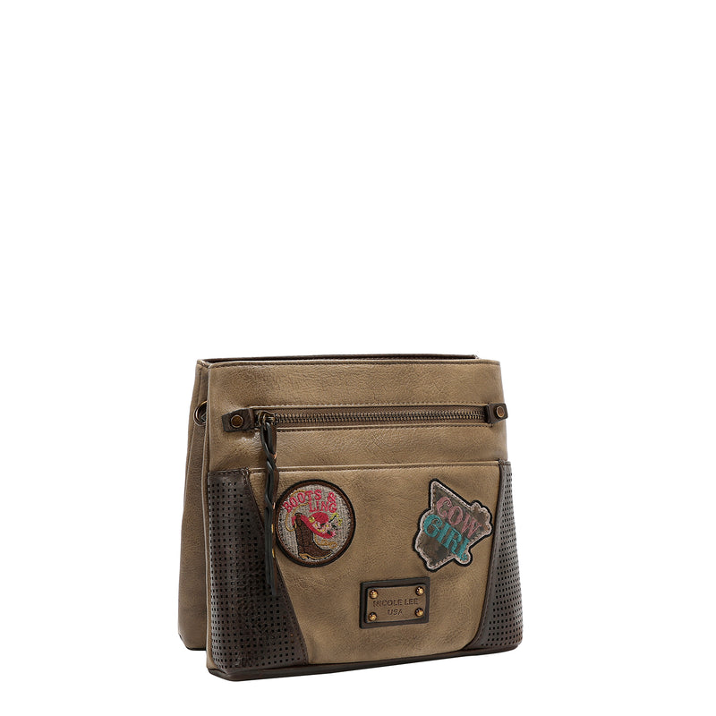 BANDOELRA VINTAGE CON PARCHE (TAUPE)