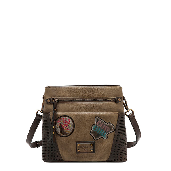 BANDOELRA VINTAGE CON PARCHE (TAUPE)