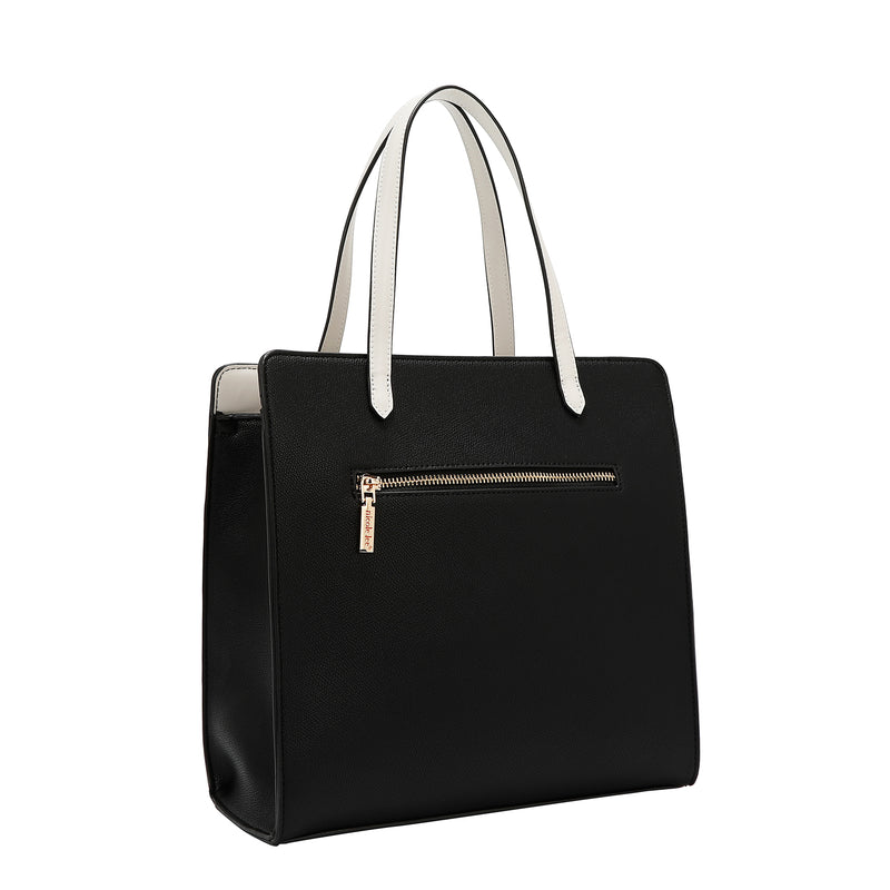 BOLSO DE BOLSILLO CON BLOQUES DE COLOR (NEGRO)
