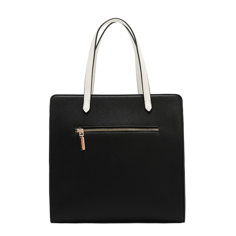 BOLSO DE BOLSILLO CON BLOQUES DE COLOR (NEGRO)