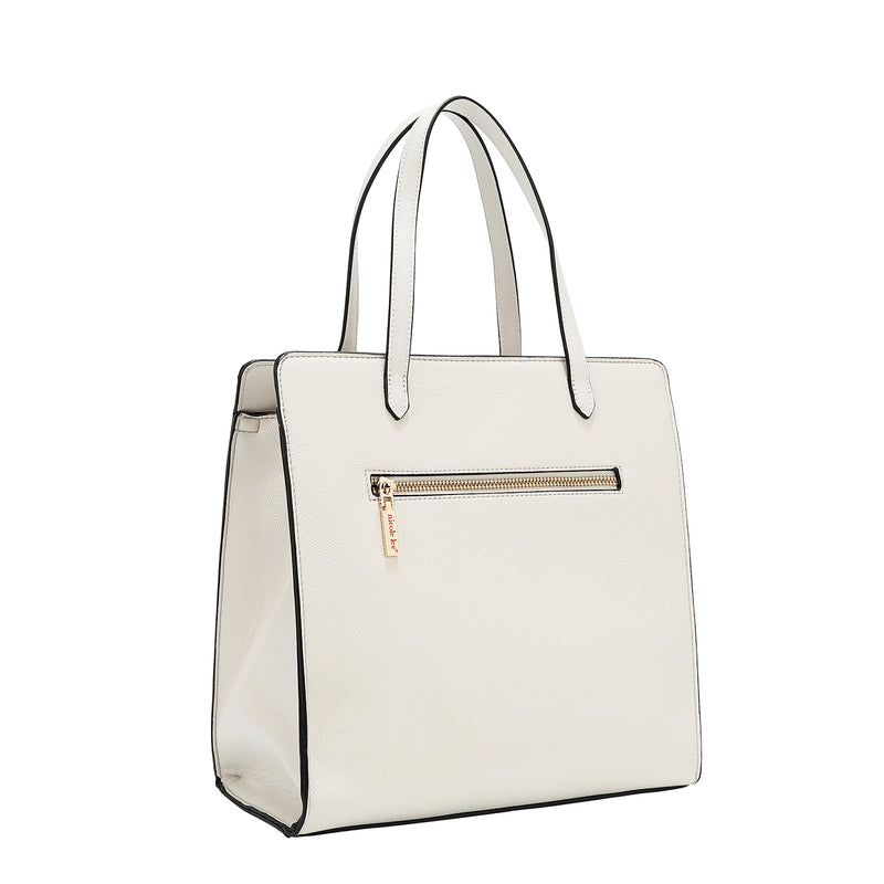 BOLSO DE BOLSILLO CON BLOQUES DE COLOR (BLANCO)