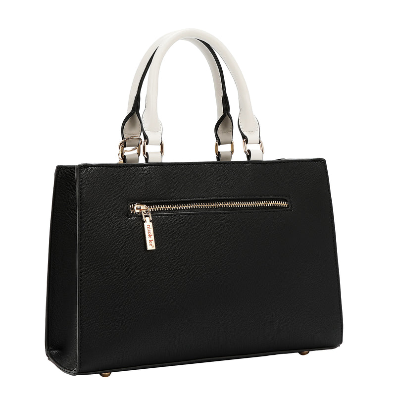 BOLSO DE BOLSILLO CON BLOQUES DE COLOR (NEGRO)