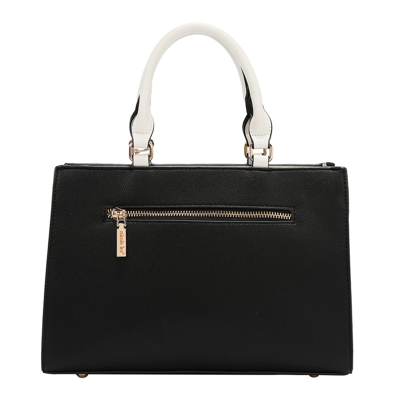 BOLSO DE BOLSILLO CON BLOQUES DE COLOR (NEGRO)