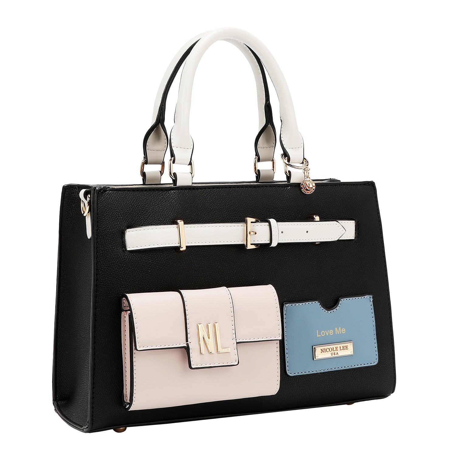 Sac de poche avec blocs de couleur (noir)
