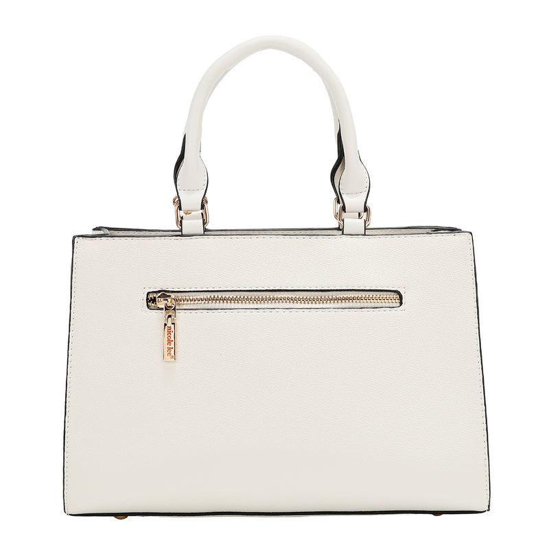 BOLSO DE BOLSILLO CON BLOQUES DE COLOR (BLANCO)