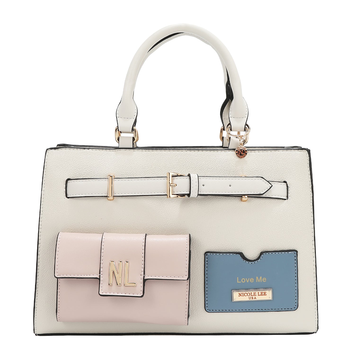 Sac de poche avec blocs de couleurs (blanc)