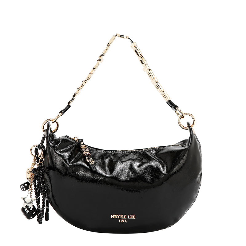 BOLSO DE HOMBRO BRILLANTE LUXE (NEGRO)