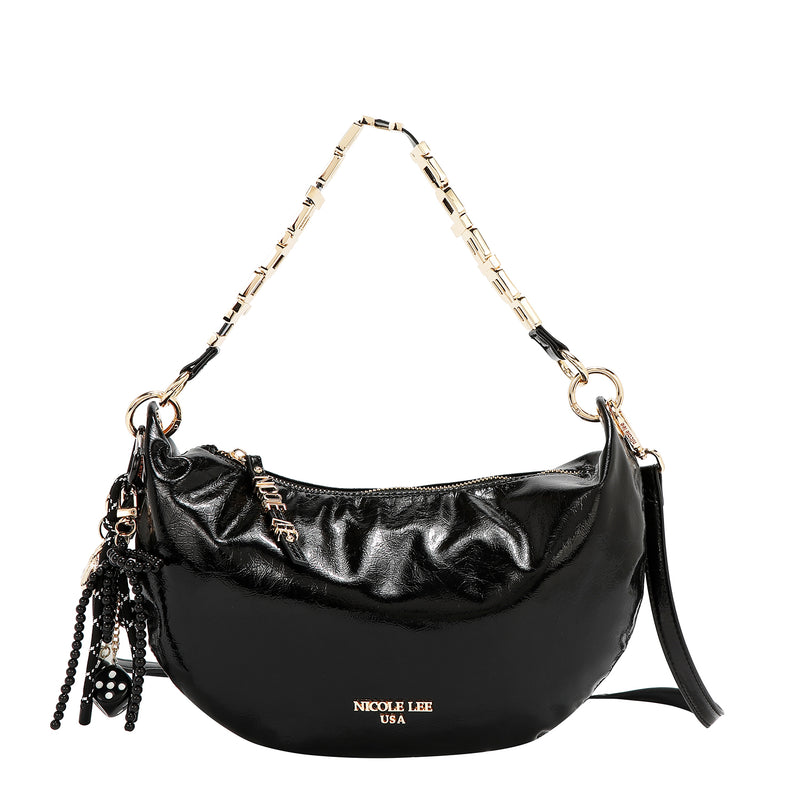 BOLSO DE HOMBRO BRILLANTE LUXE (NEGRO)