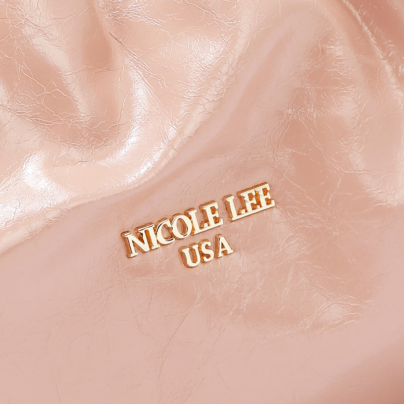 BOLSA DE HOMBRO CUADRADA DE LUJO SHIMMER (ROSA)