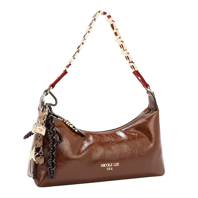 BOLSO DE HOMBRO LUXE SHIMMER (MARRON)