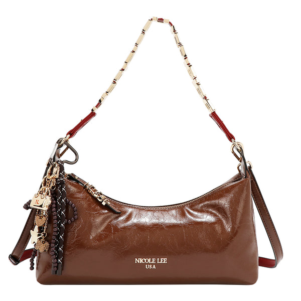 BOLSO DE HOMBRO LUXE SHIMMER (MARRON)