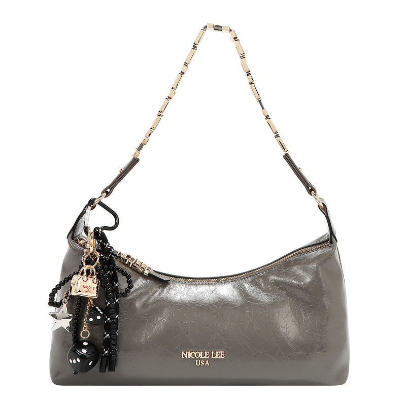 BOLSO DE HOMBRO LUXE SHIMMER (GRIS)