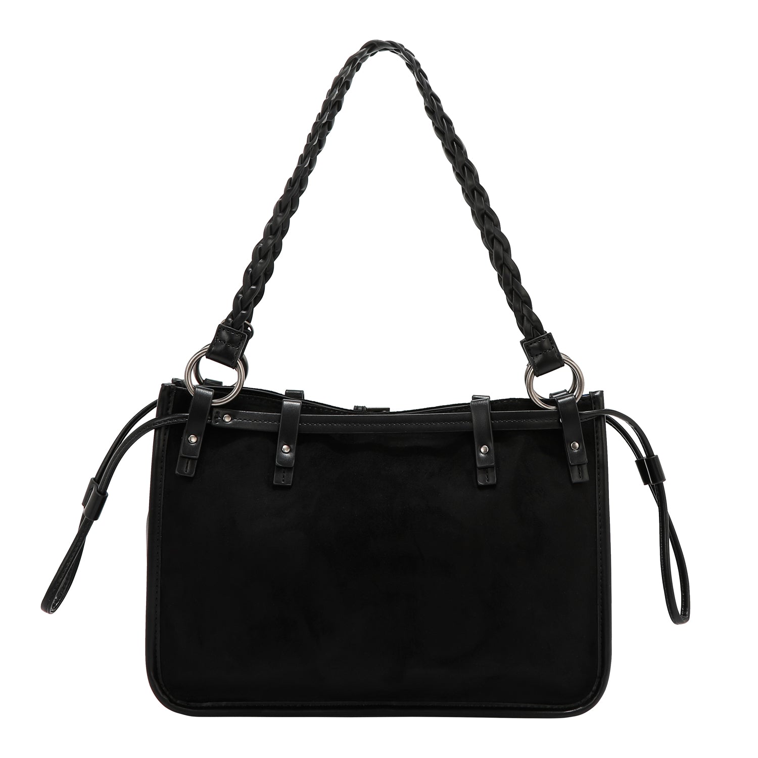 SAC À MAIN AVEC DESIGN FLORAL (NOIR)