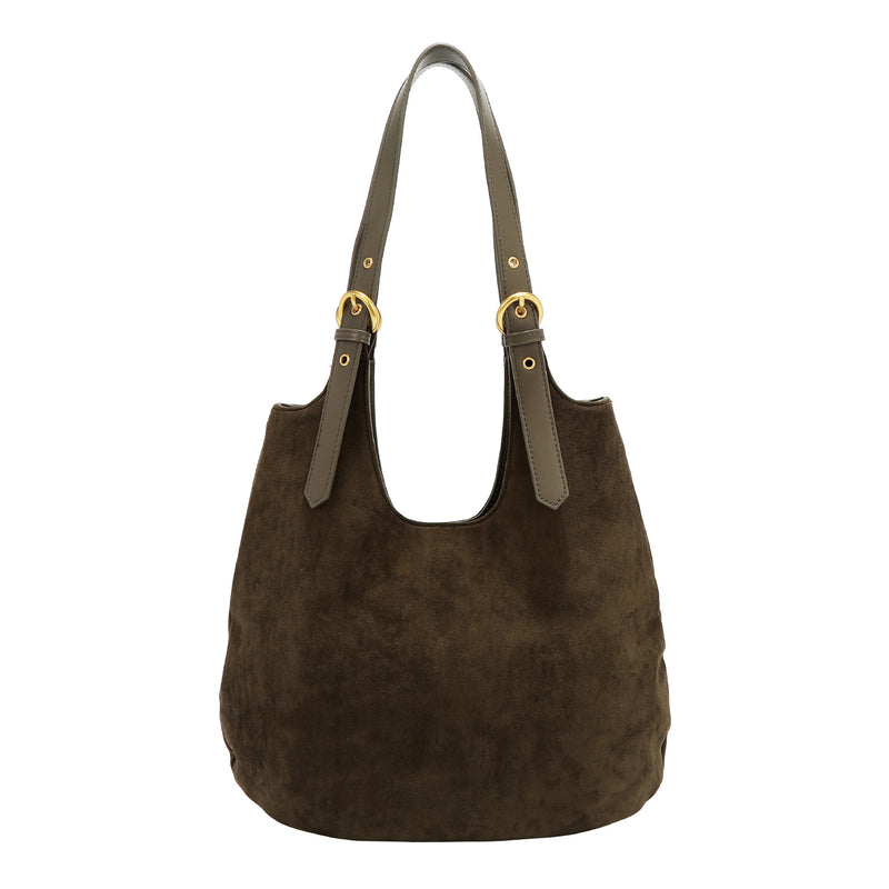 BOLSO HOBO CON DISEÑO FLORAL (OLIVA)