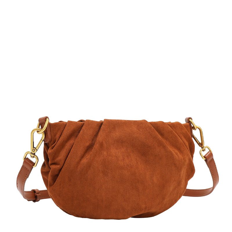 BANDOLERA CON DISEÑO FLORAL (MARRON)