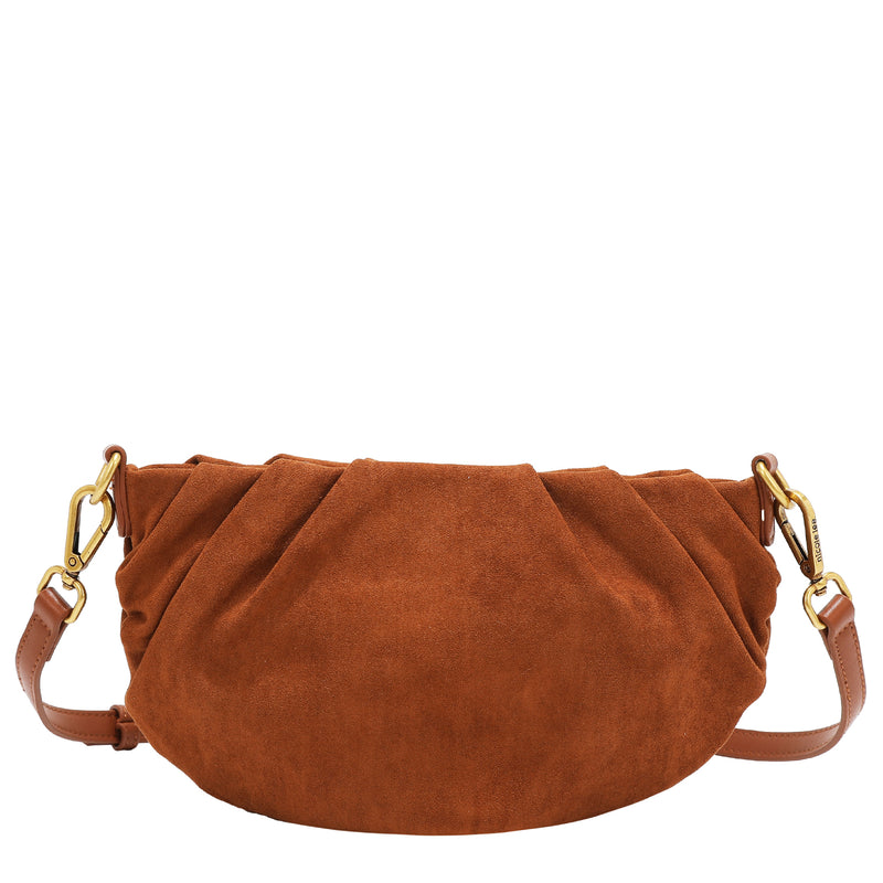 BANDOLERA CON DISEÑO FLORAL (MARRON)