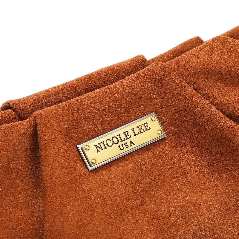 BANDOLERA CON DISEÑO FLORAL (MARRON)