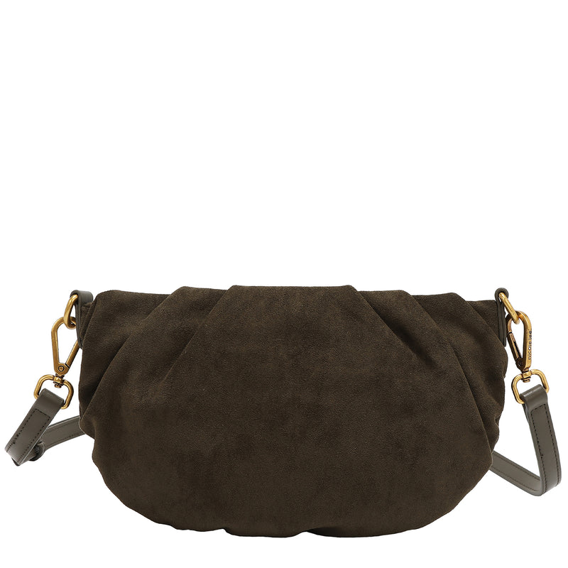 BANDOLERA CON DISEÑO FLORAL (OLIVA)