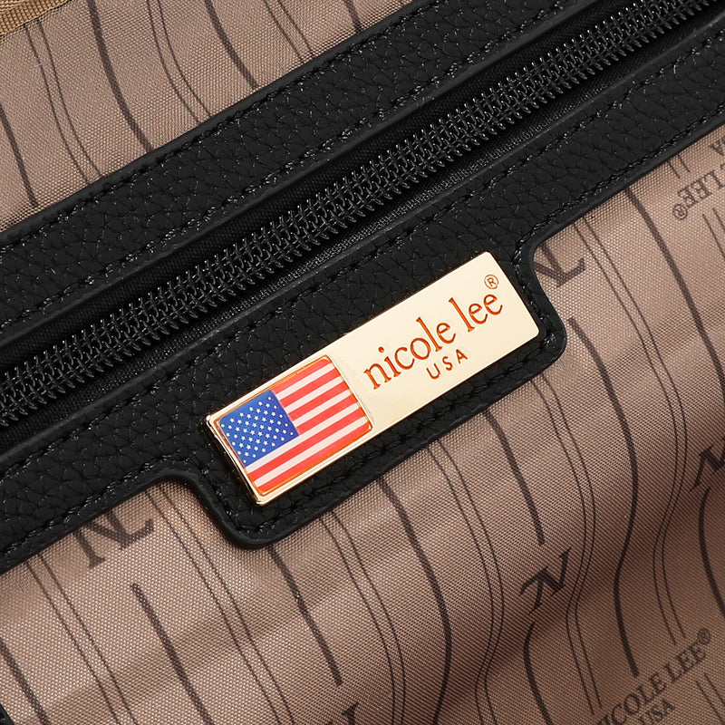 BOLSO HOBO CHIC CON CUADROS (NEGRO)