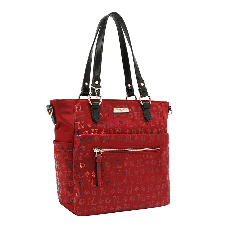 BOLSO DE MANO CON MONOGRAMA (ROJO)