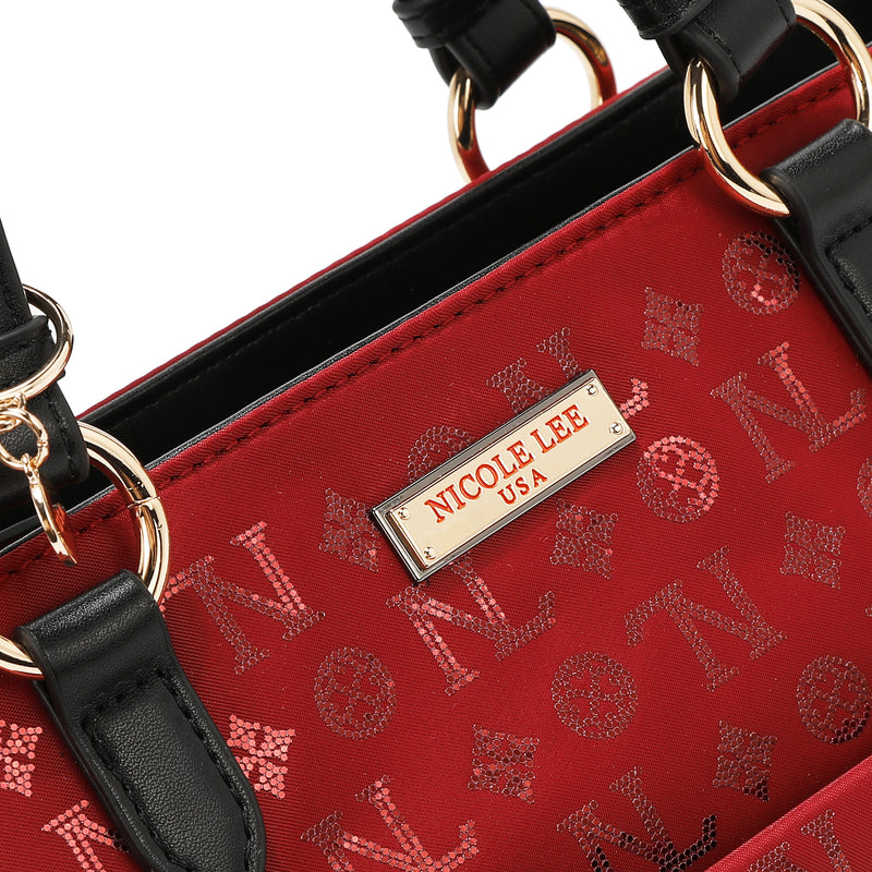 BOLSO DE MANO CON MONOGRAMA (ROJO)