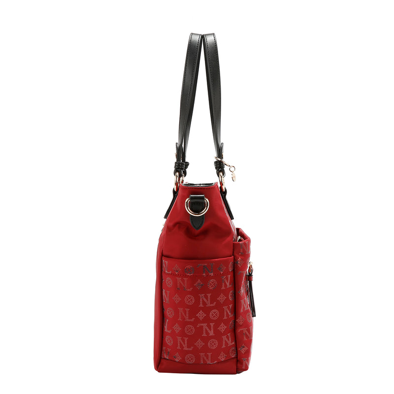 BOLSO DE MANO CON MONOGRAMA (ROJO)