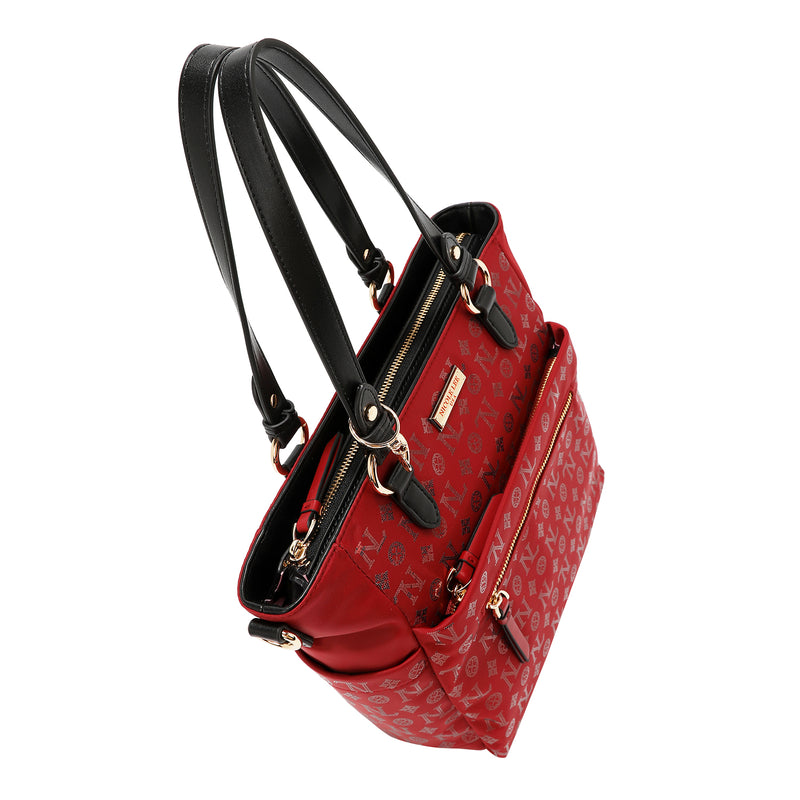 BOLSO DE MANO CON MONOGRAMA (ROJO)