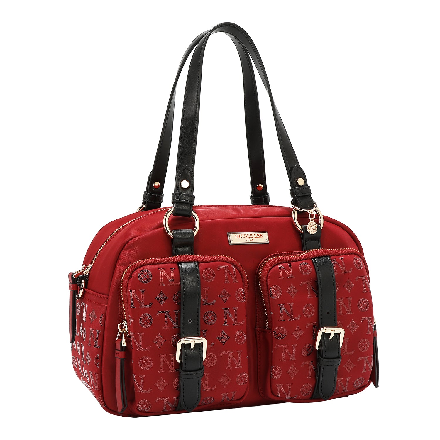 SAC BOSTON AVEC LOGO MONOGRAMME (ROUGE)