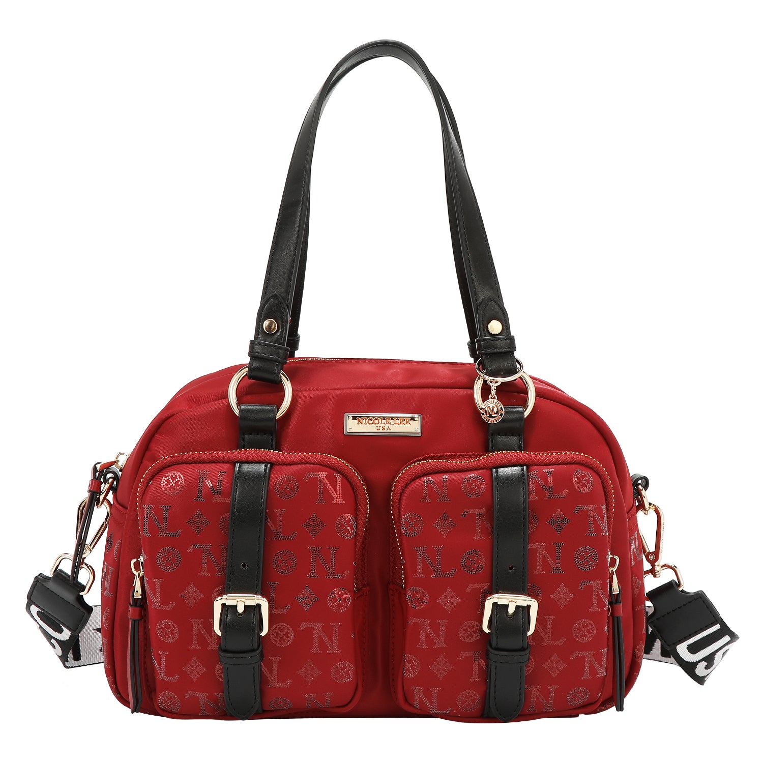SAC BOSTON AVEC LOGO MONOGRAMME (ROUGE)