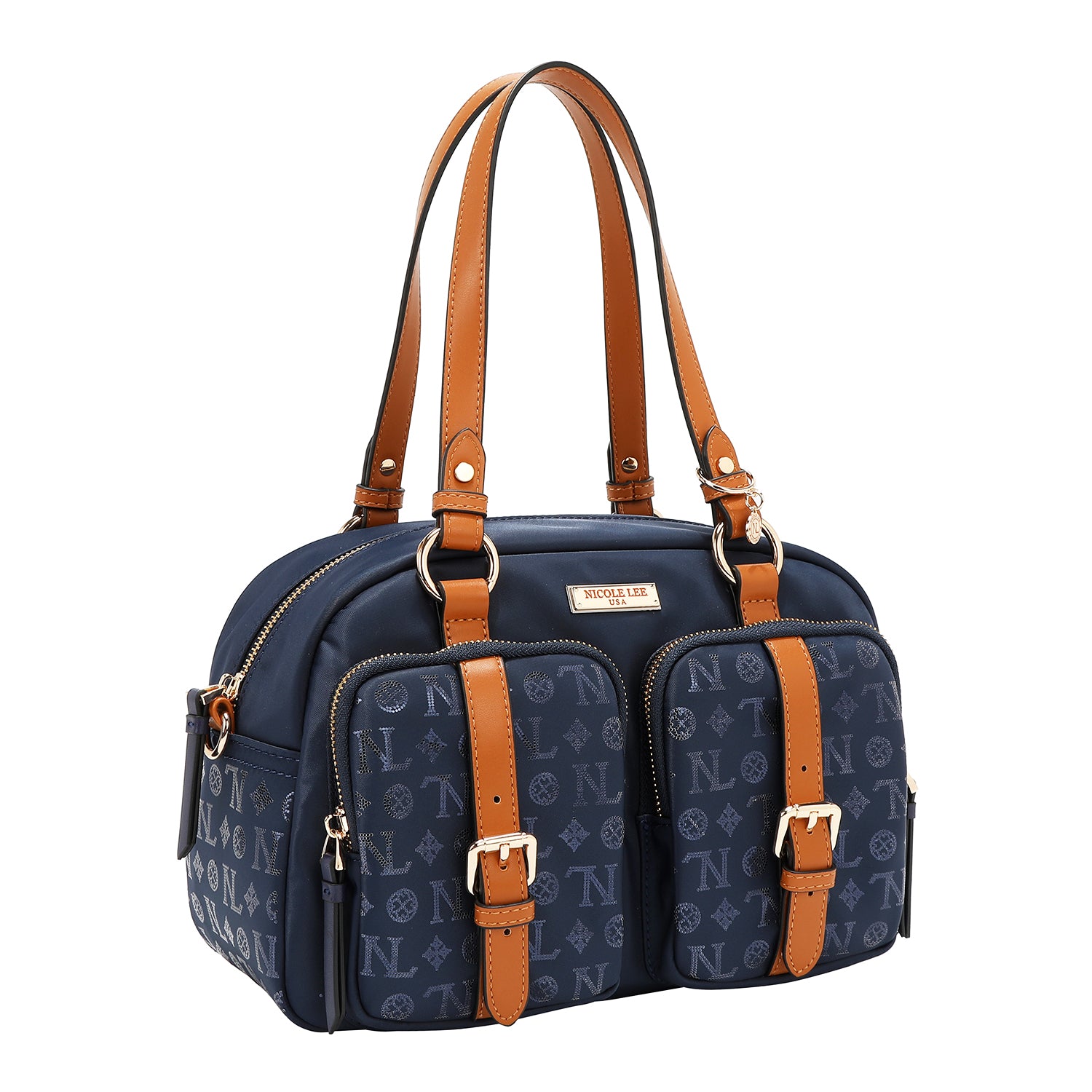SAC BOSTON AVEC LOGO MONOGRAMME (BLEU)