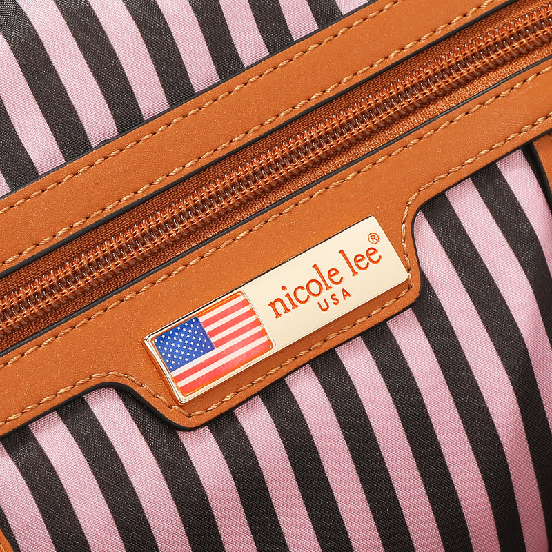 BOLSO BOSTON CON LOGOTIPO MONOGRAMA (AZUL)