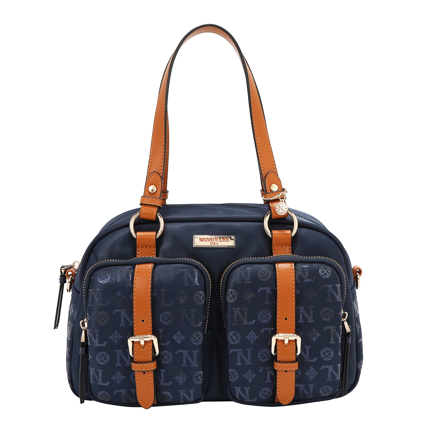SAC BOSTON AVEC LOGO MONOGRAMME (BLEU)