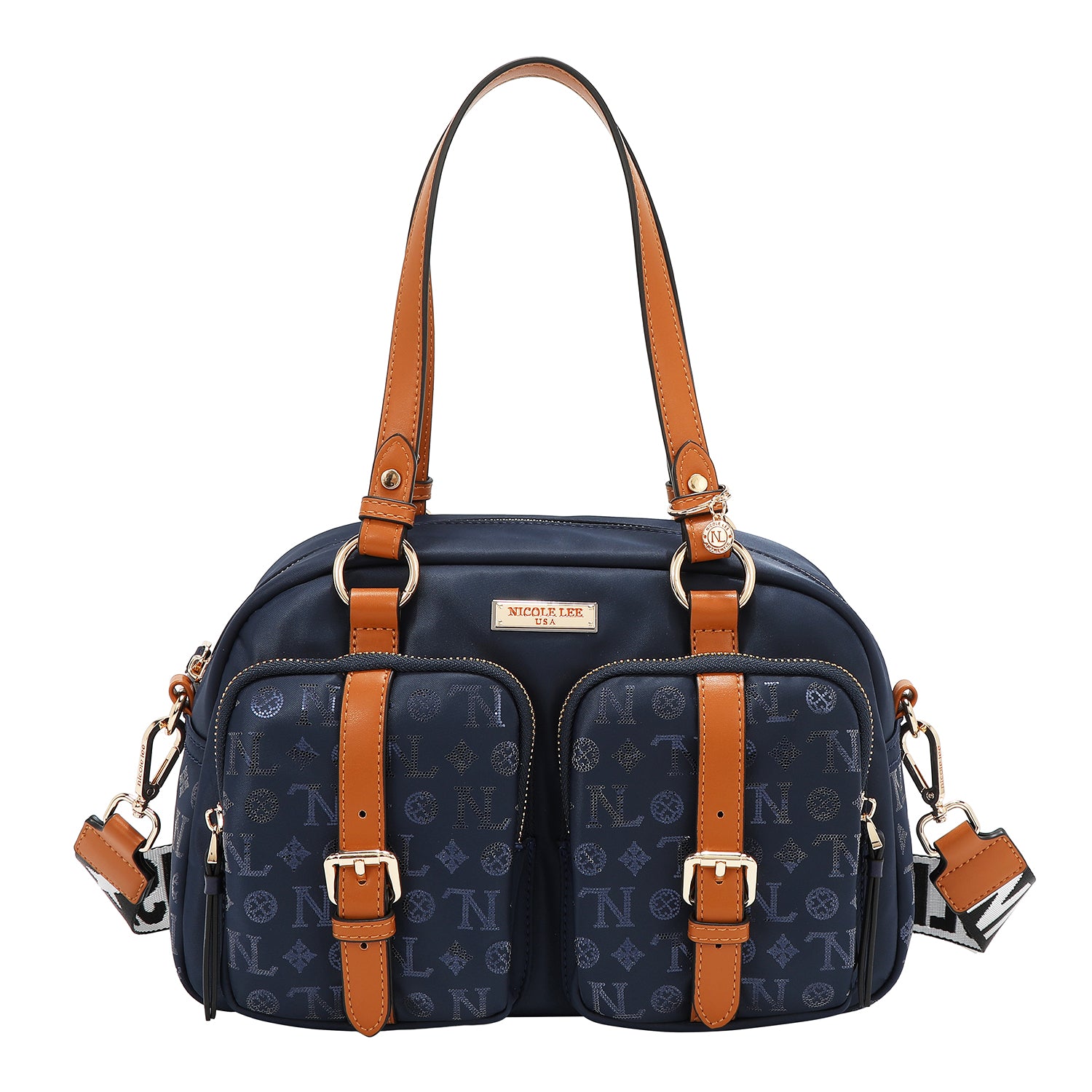 SAC BOSTON AVEC LOGO MONOGRAMME (BLEU)