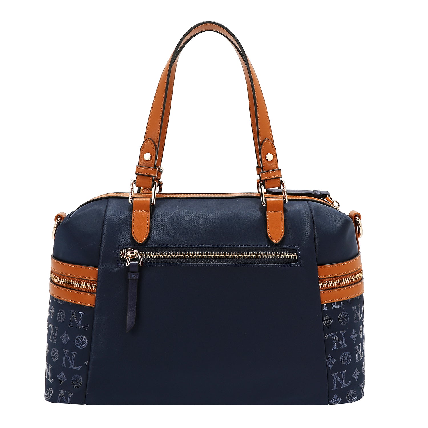 SATCHEL BAG WITH MONOGRAM LOGO (BLUE)
