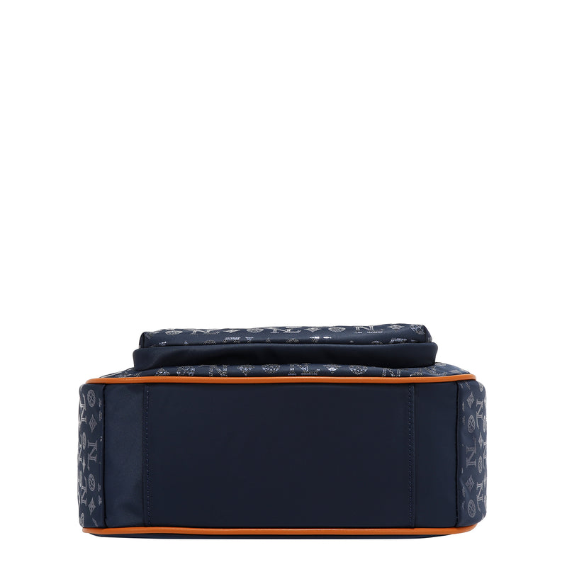 BOLSO DE HOMBRO CON LOGO MONOGRAMA (AZUL)