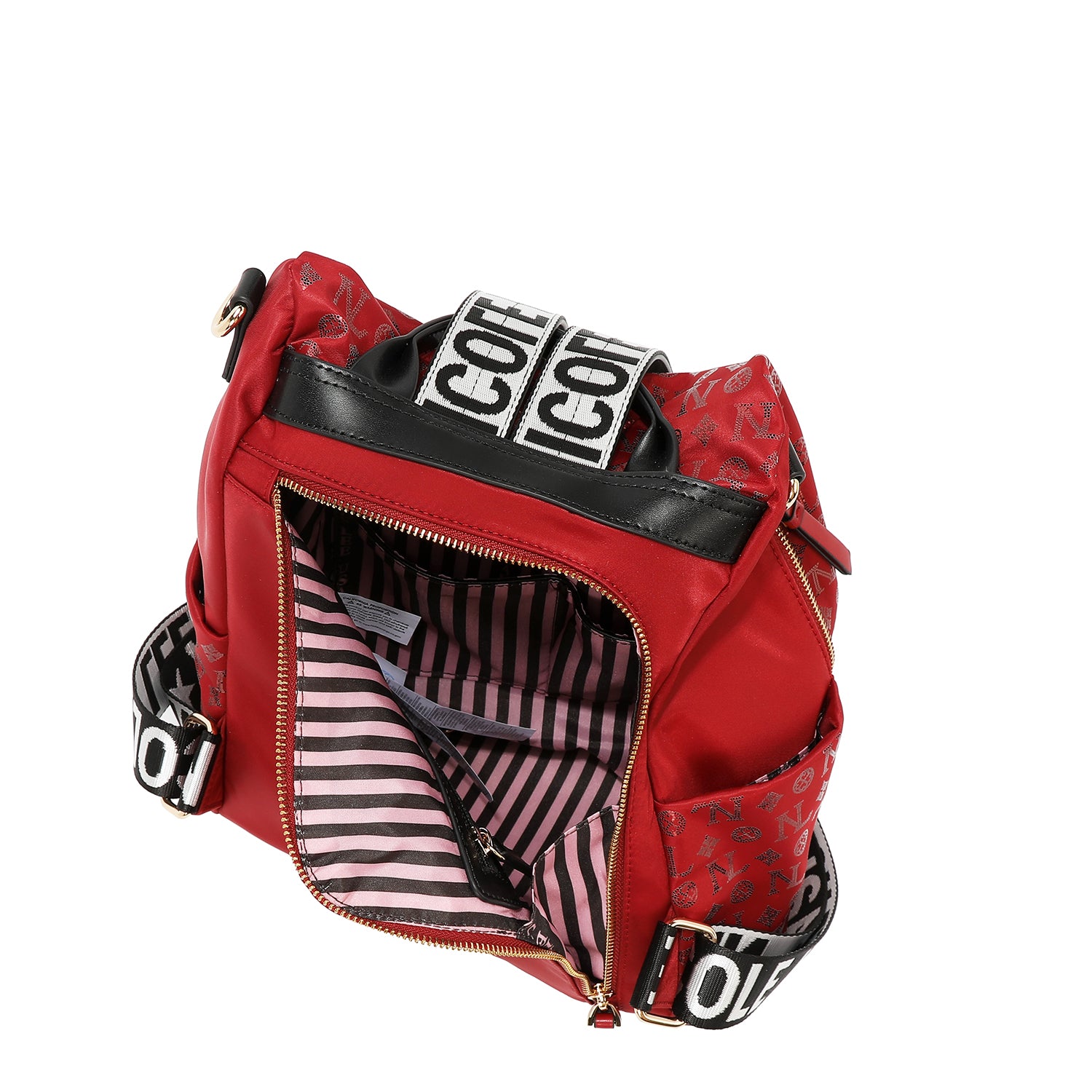 MOCHILA CON LOGOTIPO MONOGRAMA (ROJO)
