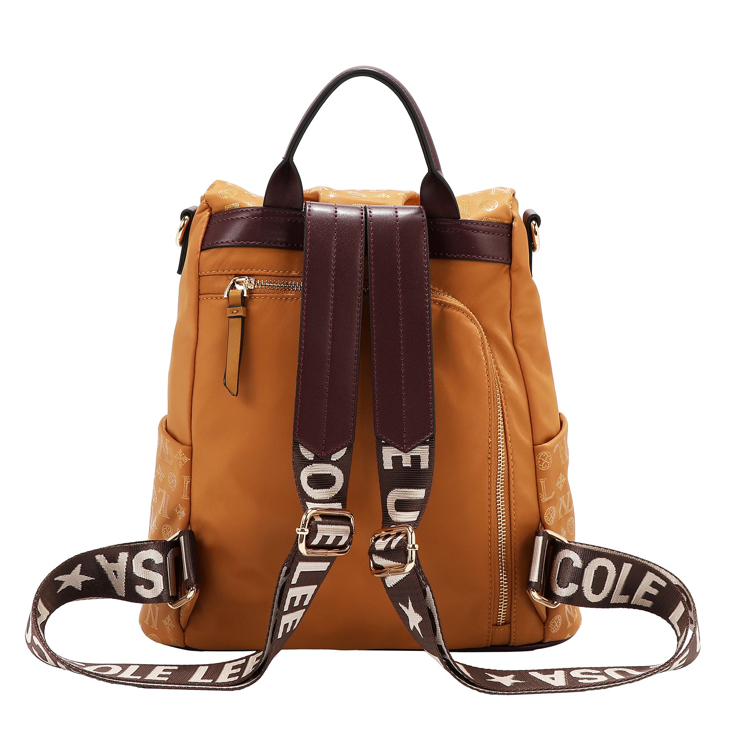 SAC À DOS AVEC LOGO MONOGRAMME (CAMEL)