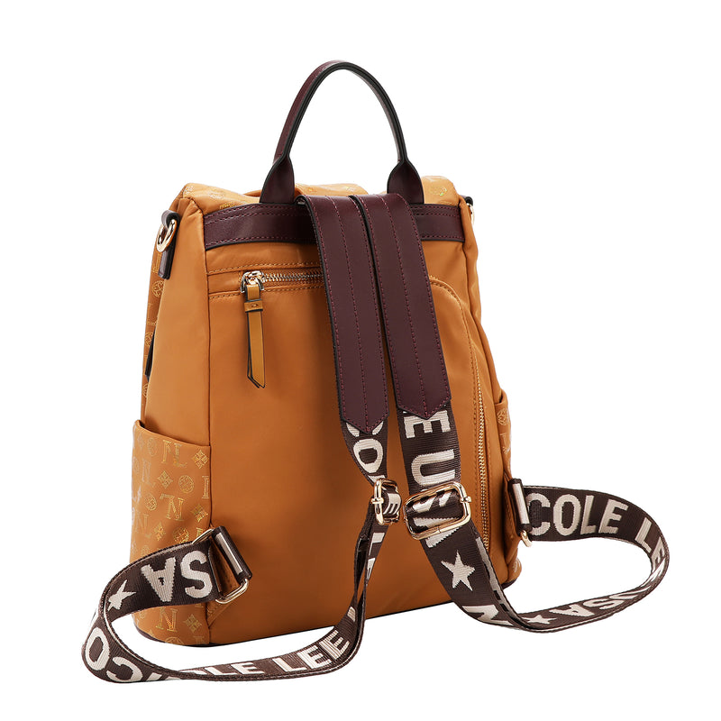MOCHILA CON LOGOTIPO MONOGRAMA (CAMEL)