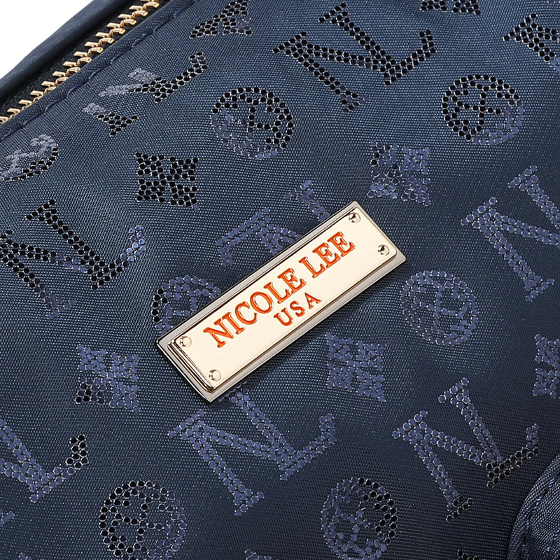 BOLSO DE COMPRAS CON LOGOTIPO MONOGRAMA (AZUL)
