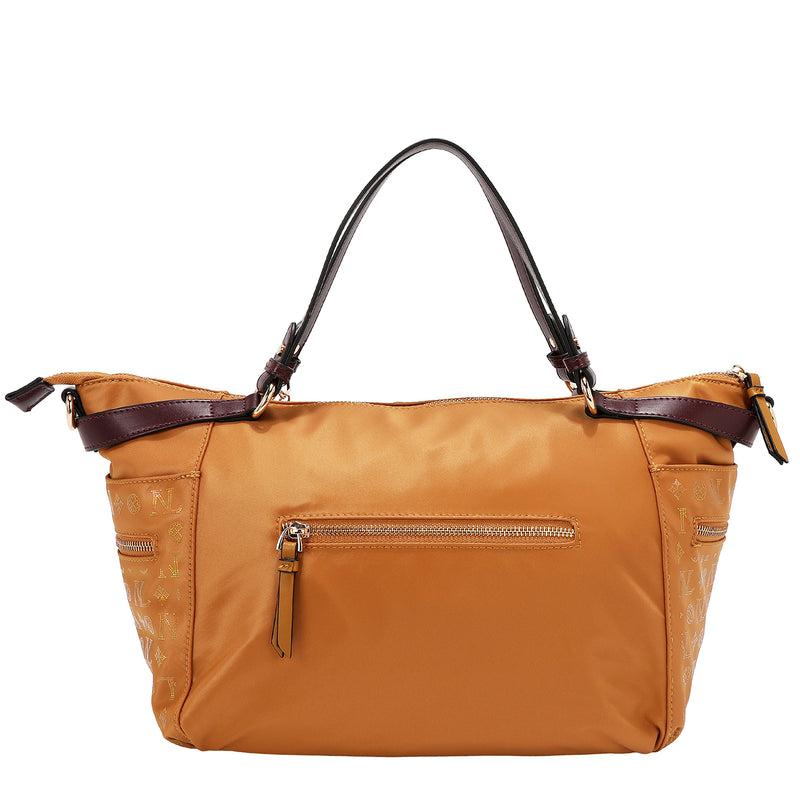 BOLSO DE COMPRAS CON LOGOTIPO MONOGRAMA (CAMEL)