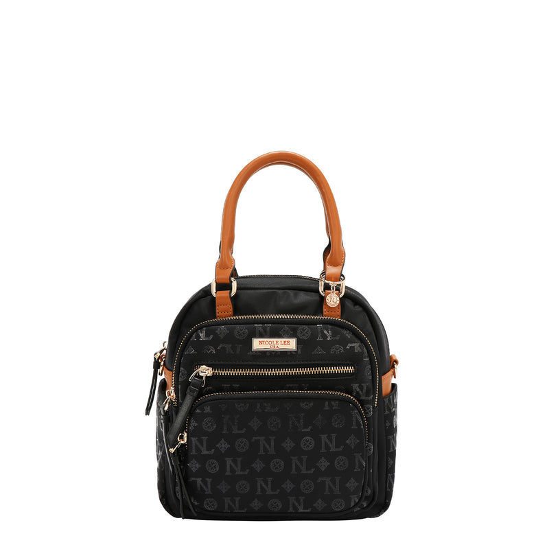 BOLSO MULTIUSOS CON LOGOTIPO DE MONOGRAMA (NEGRO)
