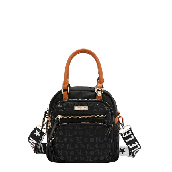 BOLSO MULTIUSOS CON LOGOTIPO DE MONOGRAMA (NEGRO)