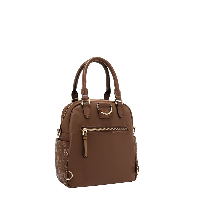 BOLSO MULTIUSOS CON LOGOTIPO DE MONOGRAMA (MARRON)