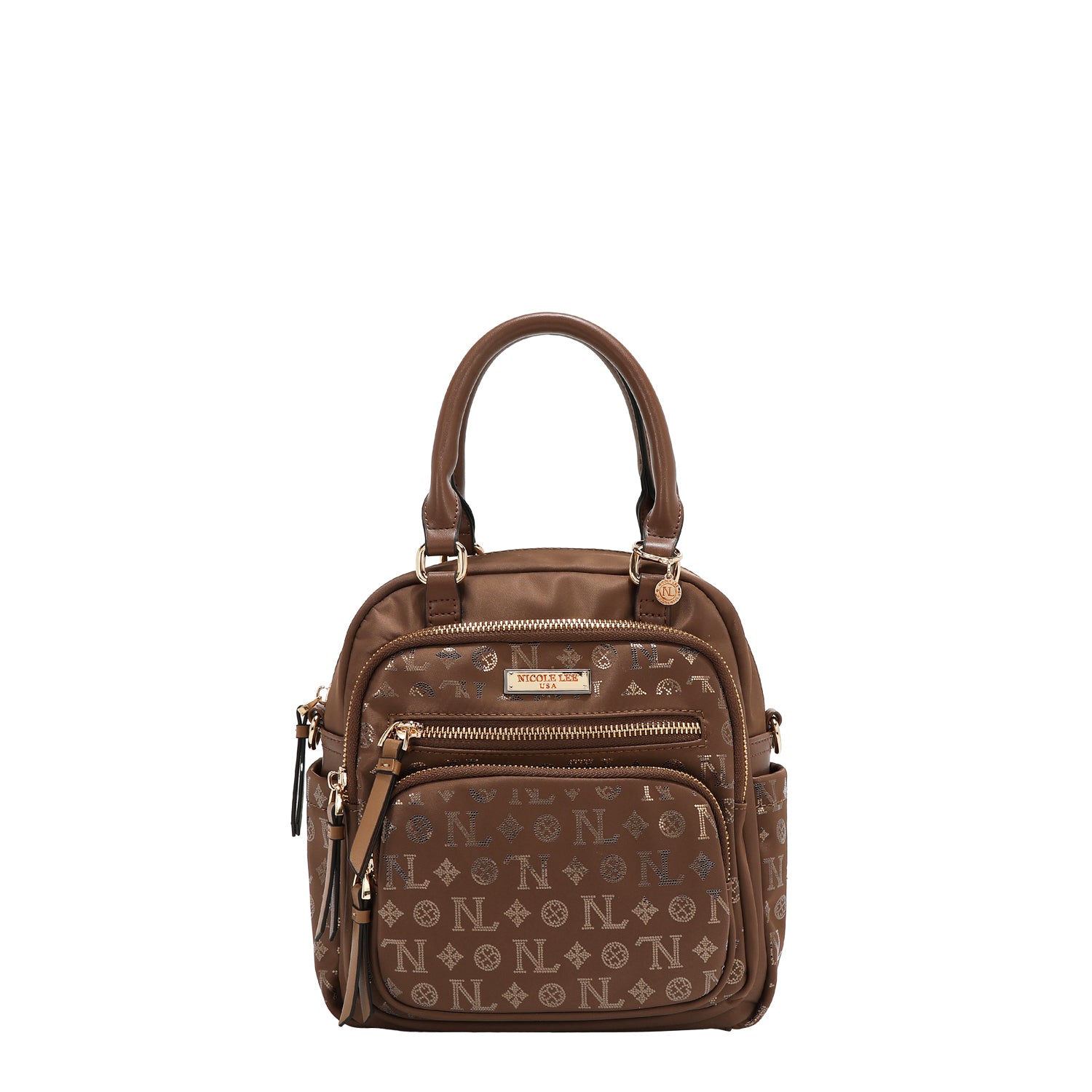 BOLSO MULTIUSOS CON LOGOTIPO DE MONOGRAMA (MARRON)