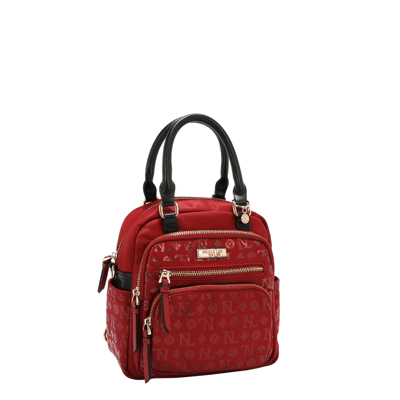 BOLSO MULTIUSOS CON LOGOTIPO DE MONOGRAMA (ROJO)