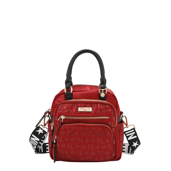BOLSO MULTIUSOS CON LOGOTIPO DE MONOGRAMA (ROJO)